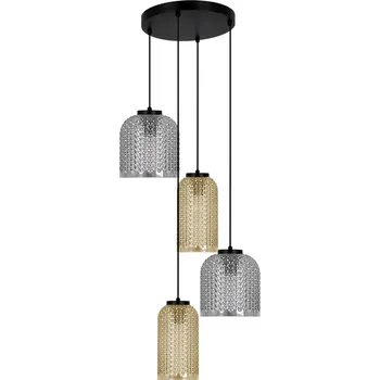 Kaja Capri závěsné svítidlo 4x15 W černá-jantarová-grafitová K-5627