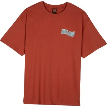 Pánské tričko SANTA CRUZ triko - Tiki Hand Strip T-Shirt Dark Rust (DARK RUST) velikost: XXL