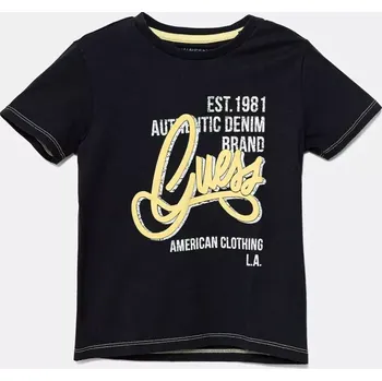 Chlapecké tričko Dětské bavlněné tričko Guess tmavomodrá barva, s potiskem, N5GI00 K8HM4 N5GI00.K8HM4.PPYA 59X, vel. 88-96