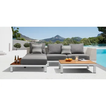 Zahradní sestava Zahradní 3 místná rohová sedací souprava POLO 2.0 GREY