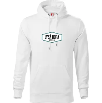 Pánská mikina Hora Lysá hora - Mikina pánská Cape s kapucí - 5XL ( Bílá )