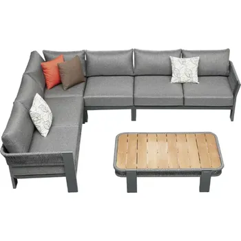 Zahradní sestava Zahradní 5 místná rohová souprava BORROMEO ANTRACIT