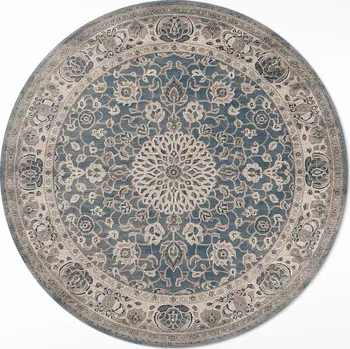 Koberec Kulatý PVC vinylový Koberec , průměr 70 cm, zemitá kompozice v perském stylu