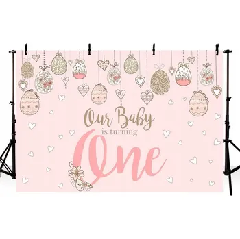 Fotoateliérová technika Fotografické pozadí MEHOFOND pro holčičky k 1. narozeninám