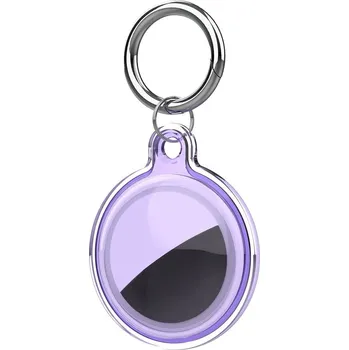 Lokátor HT Držák / pouzdro pro Apple AirTag / s karabinou / IPX8 / fialová / 5907769372315
