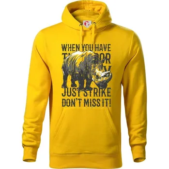 Pánská mikina Rhino strike - Mikina pánská Cape s kapucí - 3XL ( Žlutá )