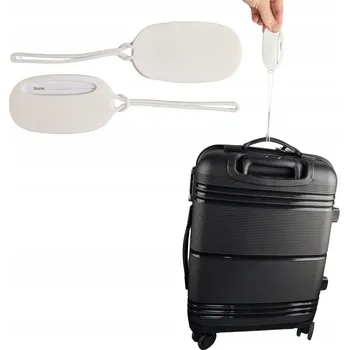 Silikonový přívěsek na zavazadlo, odolný identifikátor zavazadel, bílý