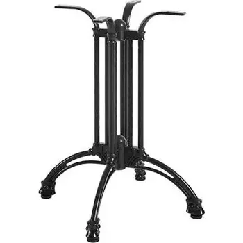 Zahradní stůl Zahradní stolová podnož TIVOLI 4 černá pro desky max O80 cm nebo 80×80 cm
