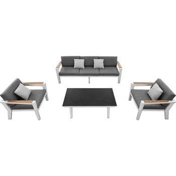 Zahradní sestava Zahradní 5 místná sedací souprava CHAMPION WHITE GREY