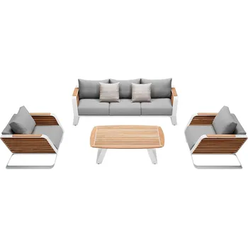 Zahradní sestava Zahradní 5 místná sedací souprava WING GREY s jachtařským lepidlem