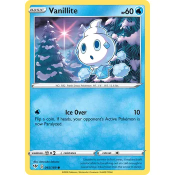 Sběratelská karetní hra Pokémon karta Vanillite 045/189