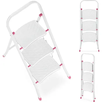 Žebřík Higher Skládací žebřík, 3-stupňový, bílý | HIGHER