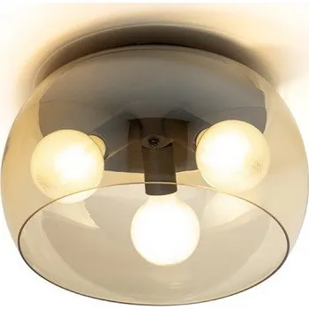 RED - DESIGN RENDL AMANDA stropní matná černá jantarové sklo 230V E27 3x15W - RED - DESIGN RENDL RED R14132