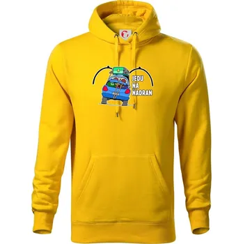 Pánská mikina Jedu na ňadran - Mikina pánská Cape s kapucí - 2XL ( Žlutá )