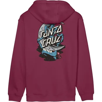 Pánská mikina SANTA CRUZ mikina - Crescent Bone Hand Hood Burgundy (BURGUNDY) velikost: M