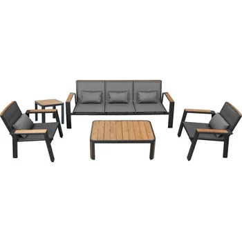 Zahradní sestava Zahradní 5 místná sedací souprava GENEVA BLACK