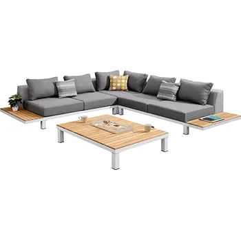 Zahradní sestava Zahradní 4 místná rohová sedací souprava POLO 2.0 GREY