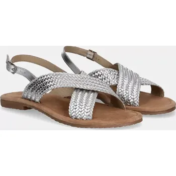 Dámské sandále Kožené sandály Answear.LAB dámské, stříbrná barva DE6243 SLV, EUR 37