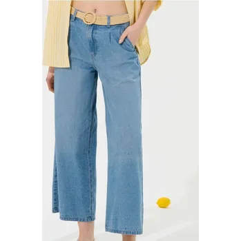 Dámské oblečení Sinsay - Džínové kalhoty culotte - modrá - 798DB-55J - 798DB-55J-32