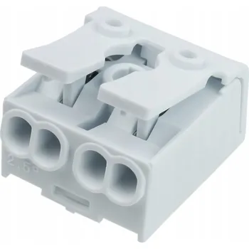 Elektrický konektor Elektroinstalační svorka s páčkou, rychlospojka 2x0,75-2,5mm2 450V VDE DGN 3756