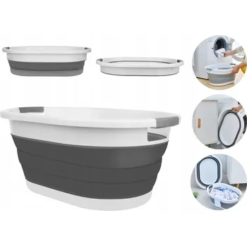 SKŁADANA MISKA SILIKONOWA ZLEW TURYSTYCZNY PRANÍ