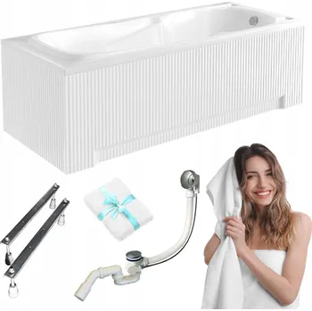 Vana Obdélníková akrylátová vana Besco Majka Nova, boční odtok, 170 x 70 cm