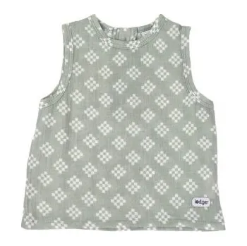 Kojenecké oblečení Lodger Tank Topper Tribe Muslin Silt Green - Vel. 74