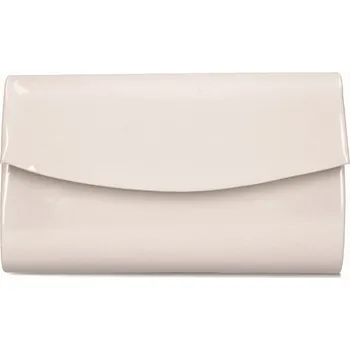 Kabelka Dámské pevné lesklé psaníčko 216 béžovohnědé |KabelkyproVas.cz