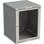 Rozvaděč nástěnný SENSA 15U 500mm, dveře sklo, RAL 7035, SENSA-15U-65-11-G