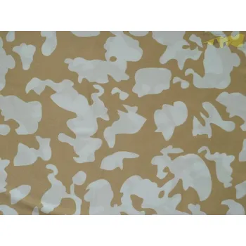 béžové hedvábí 3101 bílý vzor