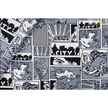 Dámská sukně šatovka černobílý komiks