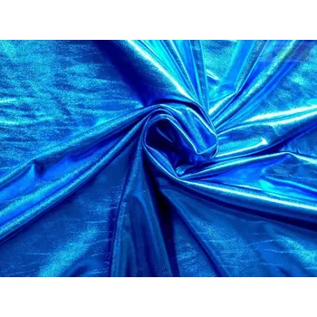 společenská látka metalic modrá