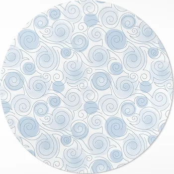 Obraz Kulatý Koberec z PVC do domu Rozměr ⌀ 60 cm Akvarijní abstrakce kruhu a vln