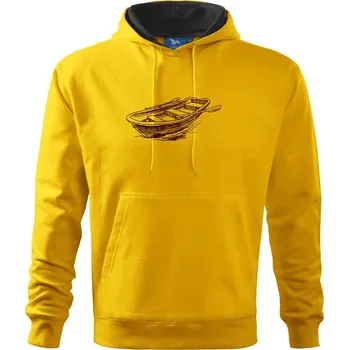Pánská mikina Loďka bez rybáře - Mikina pánská Cape s kapucí - 2XL ( Žlutá )