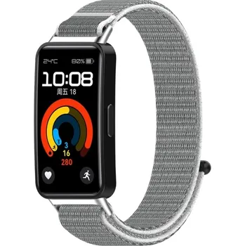 Příslušenství k chytrým hodinkám VSECHNONAMOBIL 105685 NYLON Vyměnitelný řemínek pro Huawei Band 10 / Band 9 / Band 8 šedý