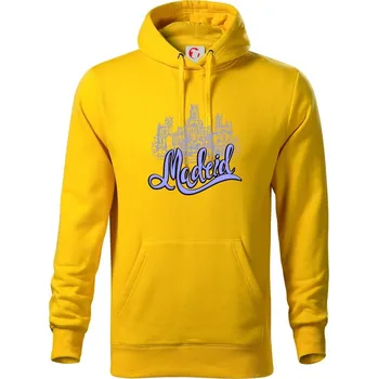 Pánská mikina Madrid Lettering - Mikina pánská Cape s kapucí - 5XL ( Žlutá )