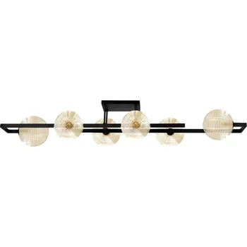 Kaja Emir stropní světlo 6x10 W černá-jantarová K-5767