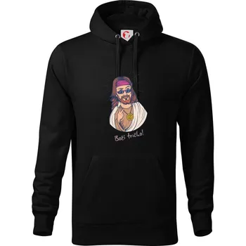 Pánská mikina Boží tričko - Mikina pánská Cape s kapucí - 2XL ( Černá )