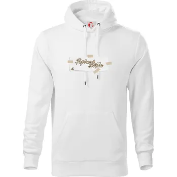 Pánská mikina Papírová svatba 2 - Mikina pánská Cape s kapucí - XL ( Bílá )