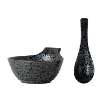 Keramická sada miska lžíce na rýži miso ramen polévky asijských pokrmů