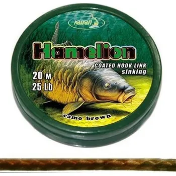 Rybářská šňůra Katran ztužená návazcová šňůrka Coated braided hook links HAMELION 20M Příchutě: 20 lb