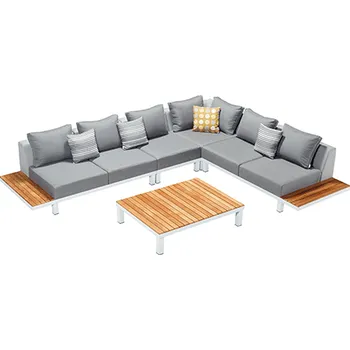 Zahradní sestava Zahradní 5 místná rohová sedací souprava POLO 2.0 GREY