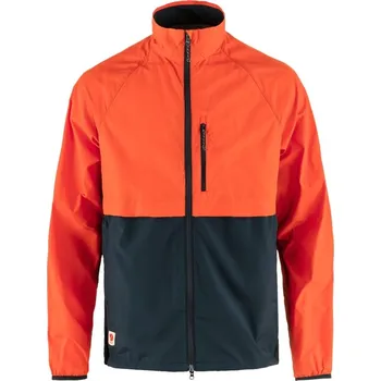 Bunda Fjällräven HC Hybrid Wind Jacket Man Dark Navy-Flame Orange - S + doprava zdarma