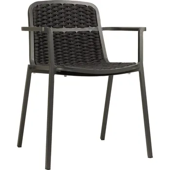 Zahradní jídelní židle TORA černá/antracit