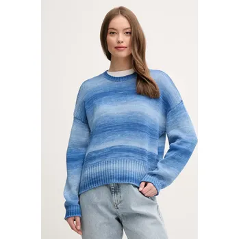 Dámský svetr Bavlněný svetr United Colors of Benetton dámský, modrá barva, 108FD10DH 55X, vel. L