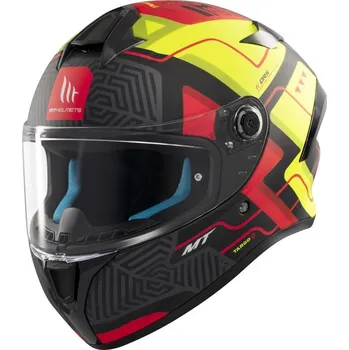 Helma na motorku MT Helmets Targo S Brik matná černo-žlutá XS + DÁREK + Doprava ZDARMA