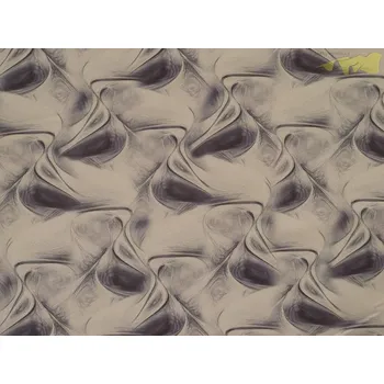 bronzová hedvábná šatovka 3183 tmavý vzor