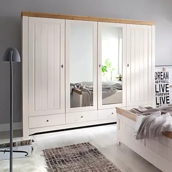 Šatní skříň Šatní skříň Husum Stockholm (4dveřová z masivu borovice)