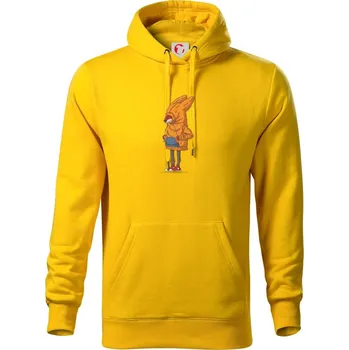 Pánská mikina Liška v mikině - Mikina pánská Cape s kapucí - 2XL ( Žlutá )
