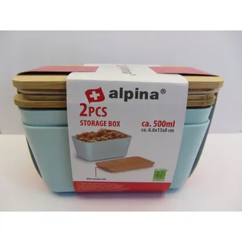 Dóza na potraviny Sada dvou kuchyňských dóz Alpina 500 ml